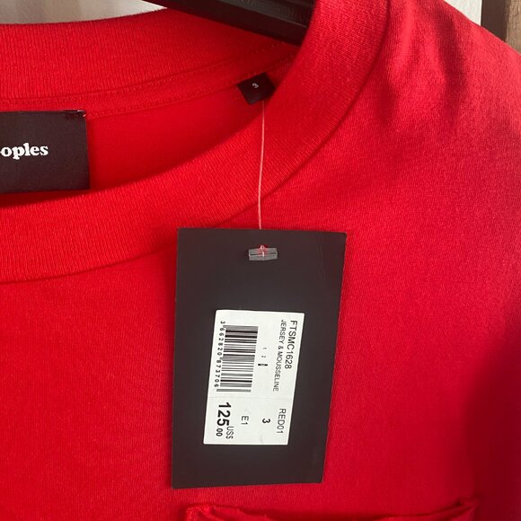 The Kooples Lace Puff Sleeve Crewneck Short Sleeve Shirt - Picture 6 of 7
